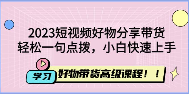 趣极宝 - 2023短视频好物分享带货，好物带货高级课程，轻松一句点拨，小白快速上手_趣极宝