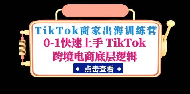 趣极宝 - TikTok商家出海训练营：0-1快速上手 TikTok跨境电商底层逻辑(无水印)_趣极宝