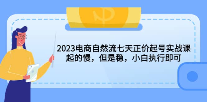 趣极宝 - 2023电商自然流七天正价起号实战课：起的慢，但是稳，小白执行即可_趣极宝