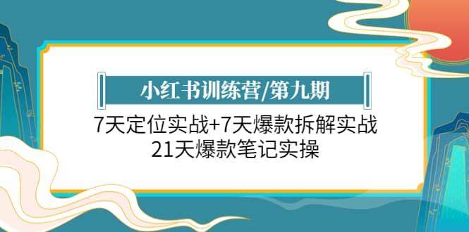 趣极宝 - 小红书训练营/第九期：7天定位实战+7天爆款拆解实战，21天爆款笔记实操_趣极宝