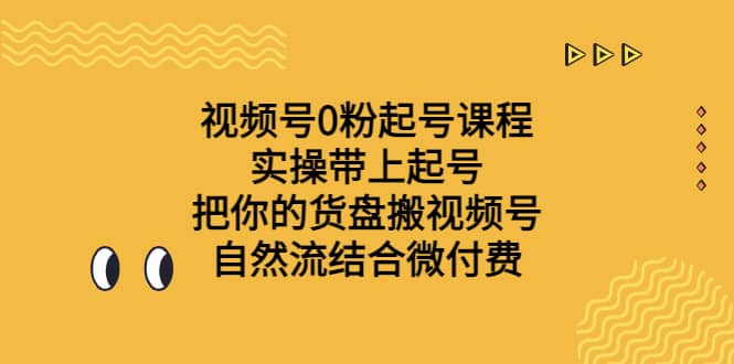 趣极宝 - 视频号0粉起号课程 实操带上起号 把你的货盘搬视频号 自然流结合微付费_趣极宝