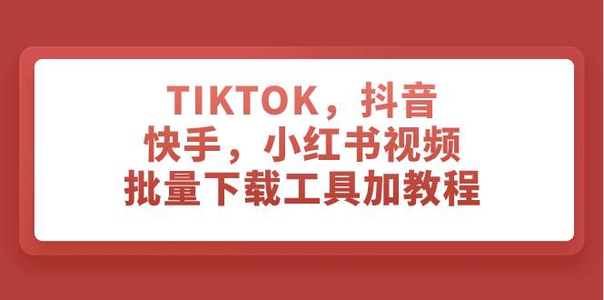 趣极宝 - TIKTOK，抖音，快手，小红书视频批量下载工具加教程_趣极宝