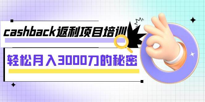 趣极宝 - cashback返利项目培训：轻松月入3000刀的秘密（8节课）_趣极宝