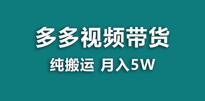 趣极宝 - 【蓝海项目】拼多多视频带货 纯搬运一个月搞了5w佣金，小白也能操作 送工具_趣极宝