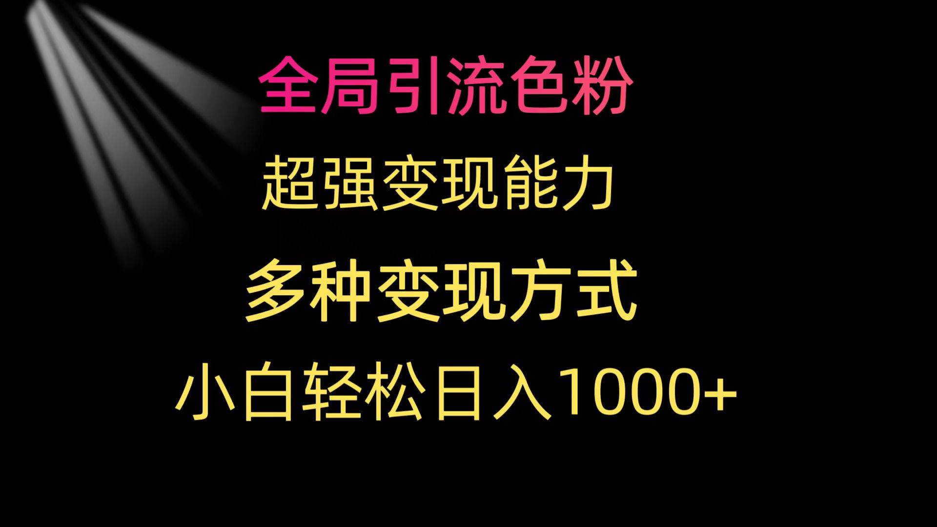 趣极宝 - 全局引流色粉 超强变现能力 多种变现方式 小白轻松日入1000+_趣极宝