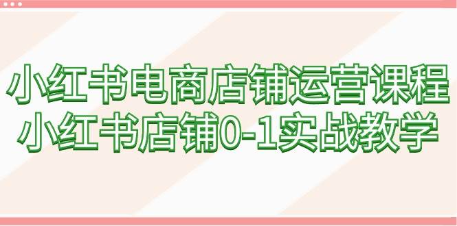 趣极宝 - 小红书电商店铺运营课程，小红书店铺0-1实战教学（60节课）_趣极宝