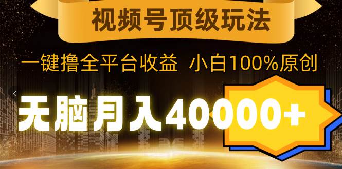 趣极宝 - 视频号顶级玩法，无脑月入40000+，一键撸全平台收益，纯小白也能100%原创_趣极宝