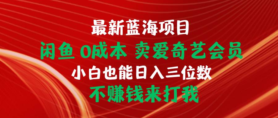 趣极宝 - 最新蓝海项目 闲鱼0成本 卖爱奇艺会员 小白也能入三位数 不赚钱来打我_趣极宝