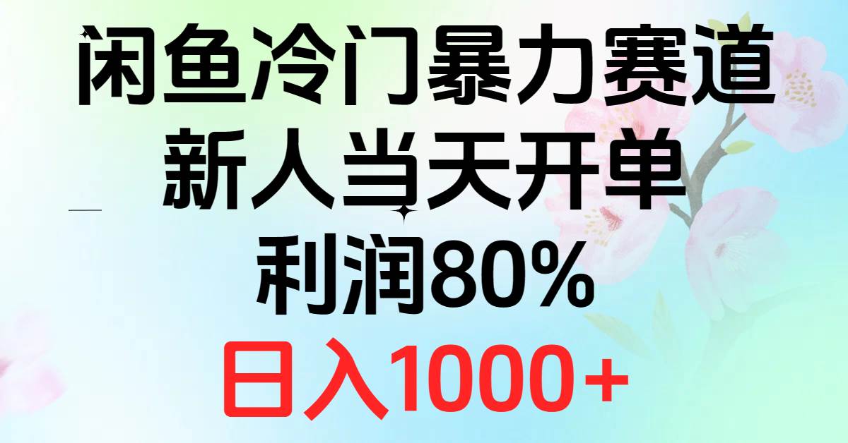 趣极宝 - 2024闲鱼冷门暴力赛道，新人当天开单，利润80%，日入1000+_趣极宝